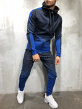 ZOGAA 2019 Brand New Men Tracksuit 2 Piece Set 3D Gradient Color Casual Hoodies Sweatshirt and Pants Sportswear Joggers Men Sets