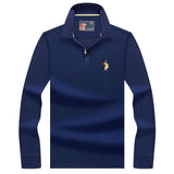 High Quality Tops&Tees Solid color Men Polo 3D Embroidery Business Casual Polo Shirts Winter Long sleeve polo shirt man brand