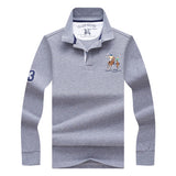 High Quality Tops&Tees Solid color Men Polo 3D Embroidery Business Casual Polo Shirts Winter Long sleeve polo shirt man brand