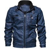 Mountainskin 7XL Men's PU Jacket Leather Coat Autumn Slim Fit Faux Leather Motorcycle Jackets Male Coats Brand Clothing SA591
