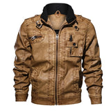 Mountainskin 7XL Men's PU Jacket Leather Coat Autumn Slim Fit Faux Leather Motorcycle Jackets Male Coats Brand Clothing SA591